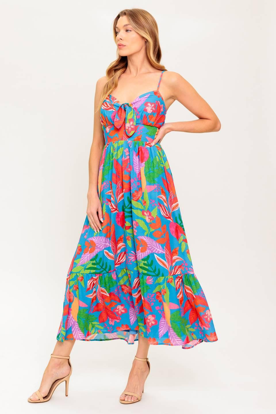 SLOW MOTION LOVE WOVEN MIDI DRESS - Glamourous Grace