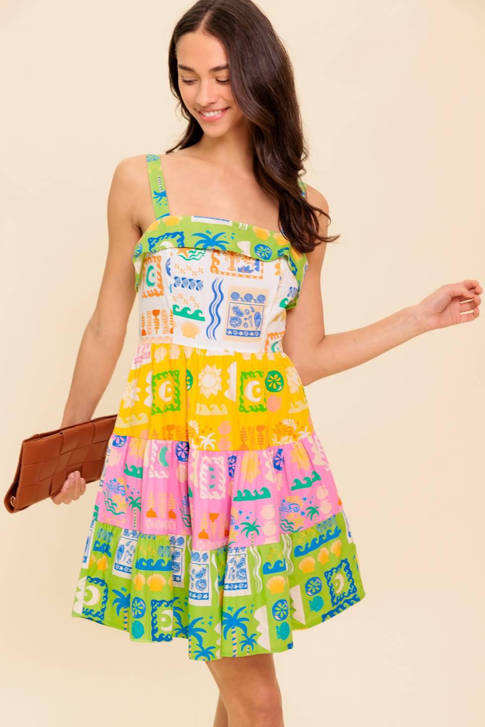 OUT OF OFFICE GREEN WOVEN MINI DRESS - Glamourous Grace