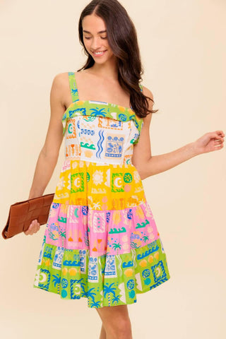 OUT OF OFFICE GREEN WOVEN MINI DRESS - Glamourous Grace