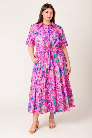 CELESTIAL SKIES WOVEN MIDI DRESS - Glamourous Grace