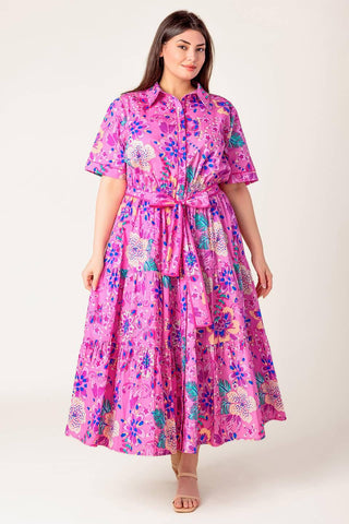 CELESTIAL SKIES WOVEN MIDI DRESS - Glamourous Grace