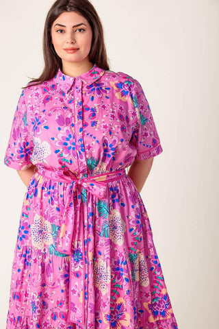 CELESTIAL SKIES WOVEN MIDI DRESS - Glamourous Grace