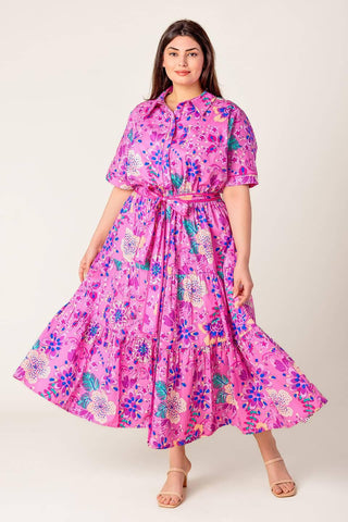 CELESTIAL SKIES WOVEN MIDI DRESS - Glamourous Grace