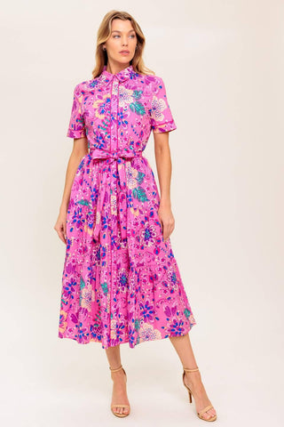 CELESTIAL SKIES WOVEN MIDI DRESS - Glamourous Grace