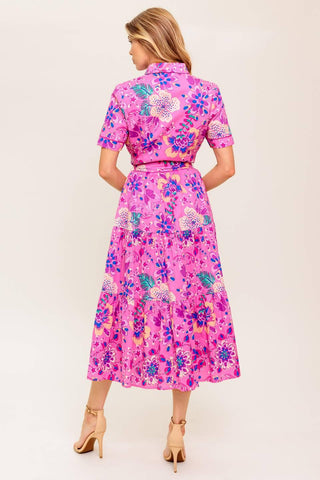 CELESTIAL SKIES WOVEN MIDI DRESS - Glamourous Grace