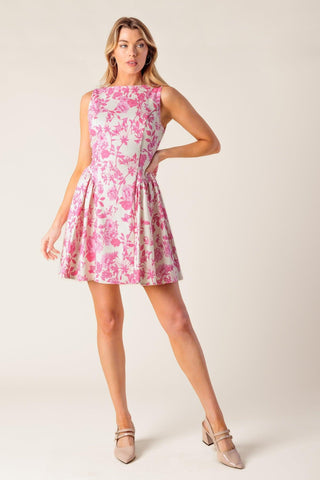ADVENTURE ISLAND PINK WOVEN MINI DRESS - Glamourous Grace