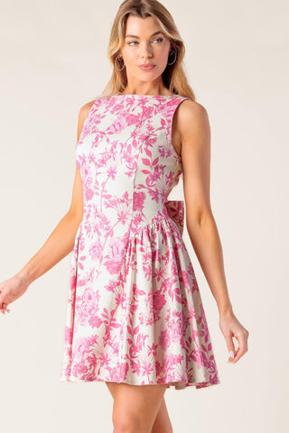 ADVENTURE ISLAND PINK WOVEN MINI DRESS - Glamourous Grace