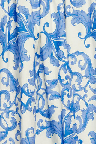 AZURE SCROLL WOVEN MIDI DRESS - Glamourous Grace