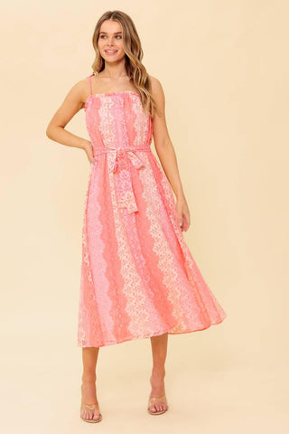 TAILOR MADE FOR YOU WOVEN LACE MIDI DRESS - Glamourous Grace
