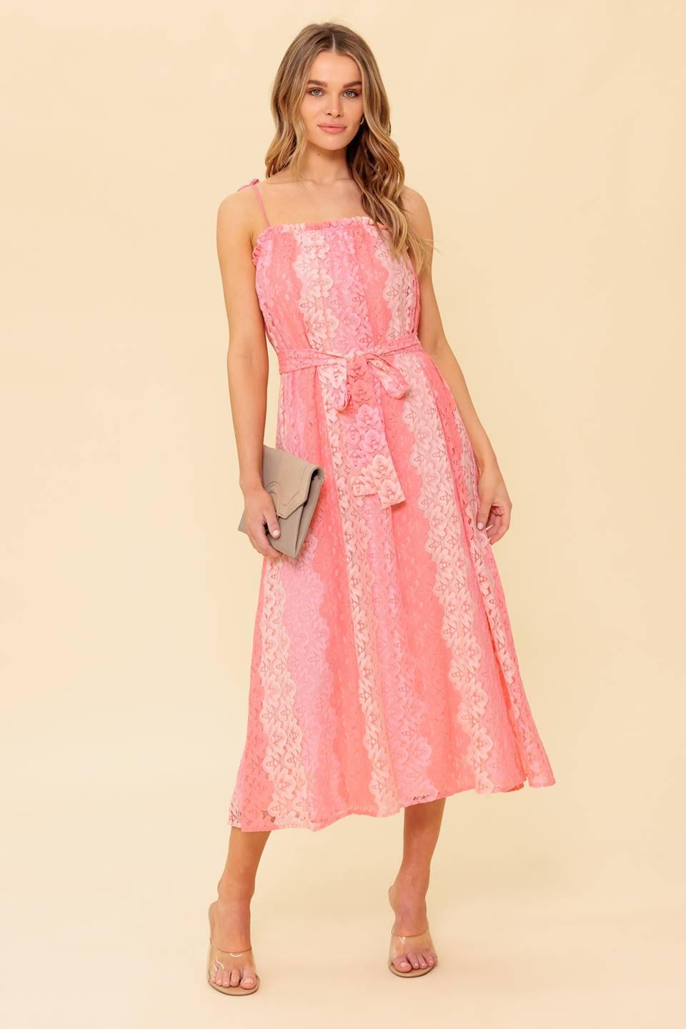 TAILOR MADE FOR YOU WOVEN LACE MIDI DRESS - Glamourous Grace