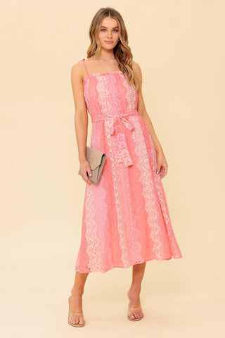 TAILOR MADE FOR YOU WOVEN LACE MIDI DRESS - Glamourous Grace