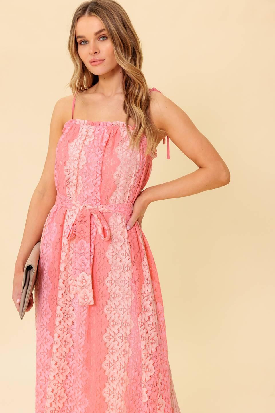 TAILOR MADE FOR YOU WOVEN LACE MIDI DRESS - Glamourous Grace