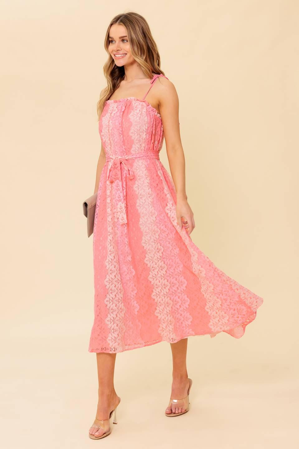 TAILOR MADE FOR YOU WOVEN LACE MIDI DRESS - Glamourous Grace