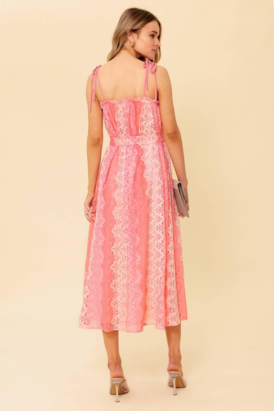 TAILOR MADE FOR YOU WOVEN LACE MIDI DRESS - Glamourous Grace