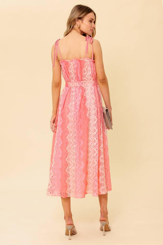 TAILOR MADE FOR YOU WOVEN LACE MIDI DRESS - Glamourous Grace