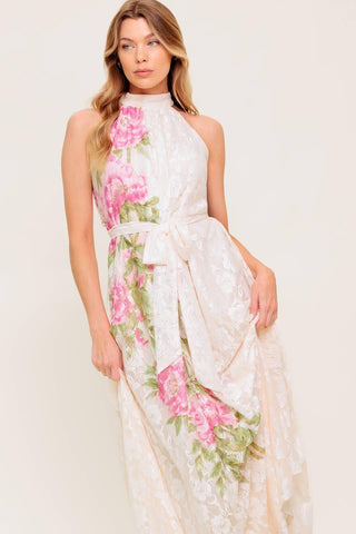 BOTANICAL DREAM WOVEN LACE MAXI DRESS - Glamourous Grace