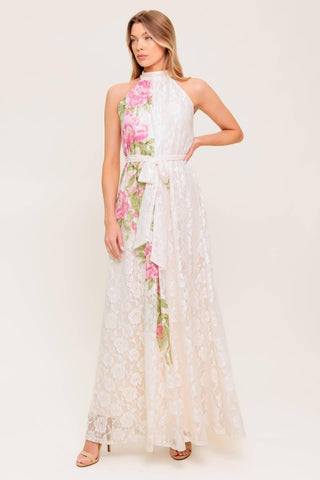 BOTANICAL DREAM WOVEN LACE MAXI DRESS - Glamourous Grace