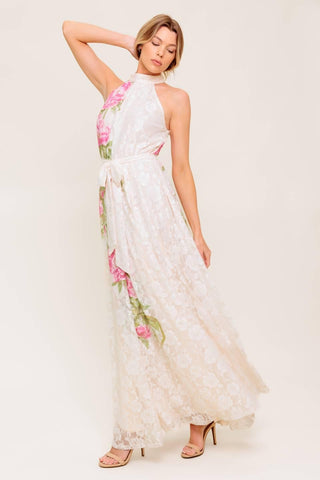BOTANICAL DREAM WOVEN LACE MAXI DRESS - Glamourous Grace