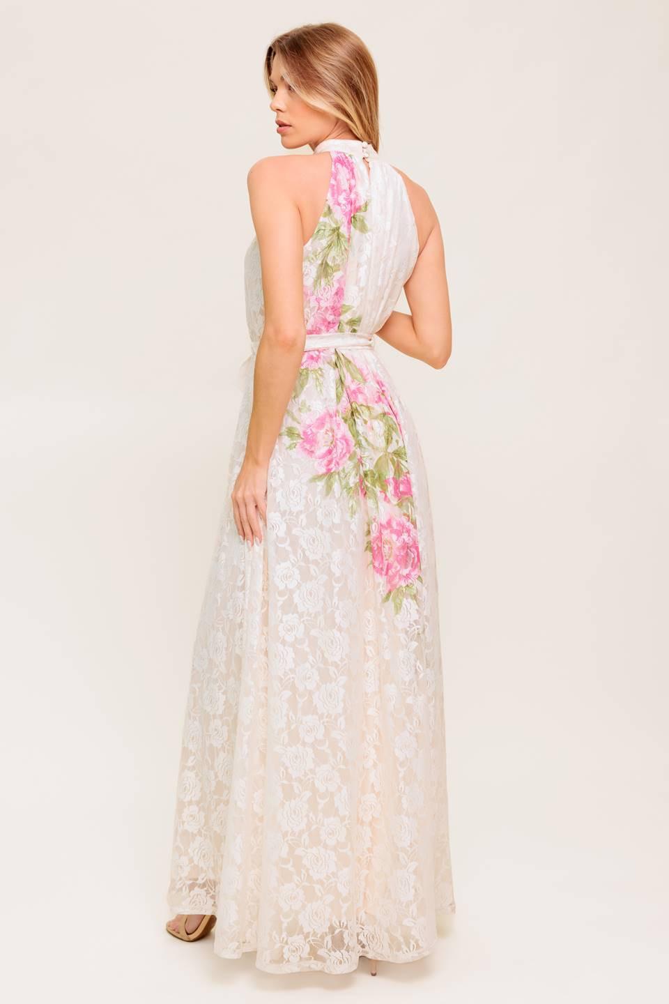 BOTANICAL DREAM WOVEN LACE MAXI DRESS - Glamourous Grace