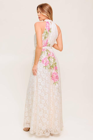 BOTANICAL DREAM WOVEN LACE MAXI DRESS - Glamourous Grace