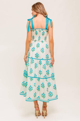 MIDNIGHT BOTANICA WOVEN MIDI DRESS - Glamourous Grace