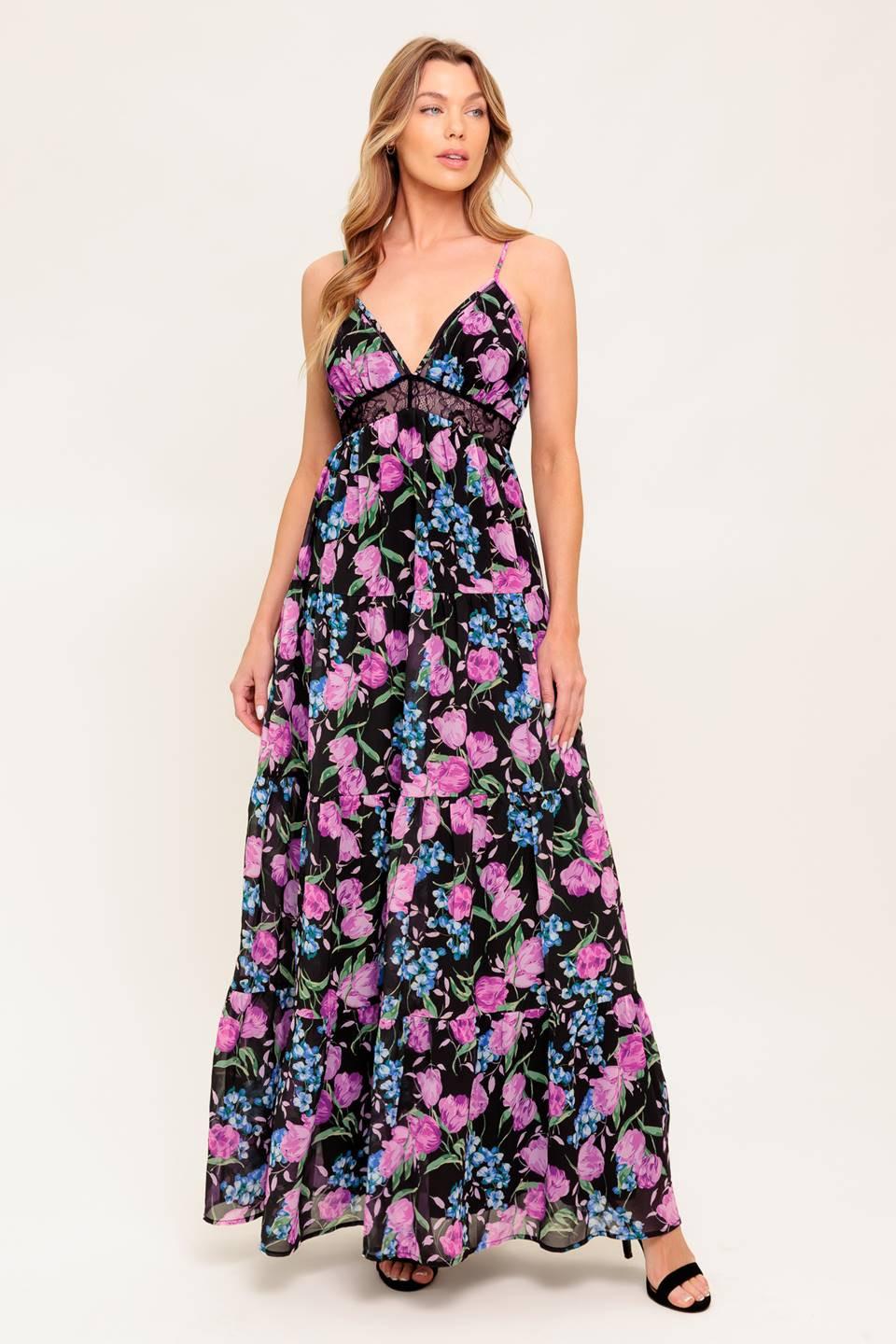PURE SUNSHINE BLACK WOVEN MAXI DRESS - Glamourous Grace