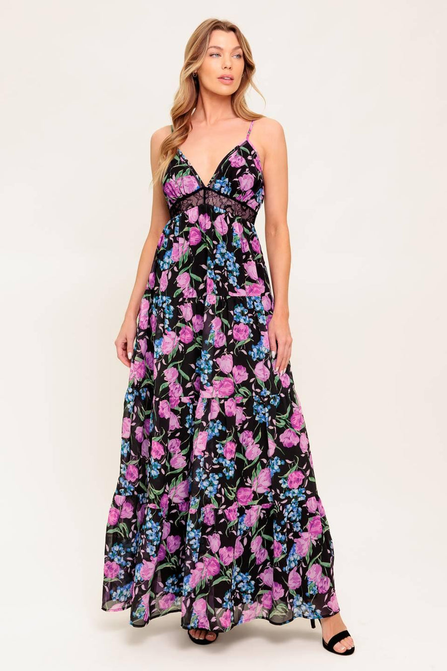 PURE SUNSHINE BLACK WOVEN MAXI DRESS - Glamourous Grace