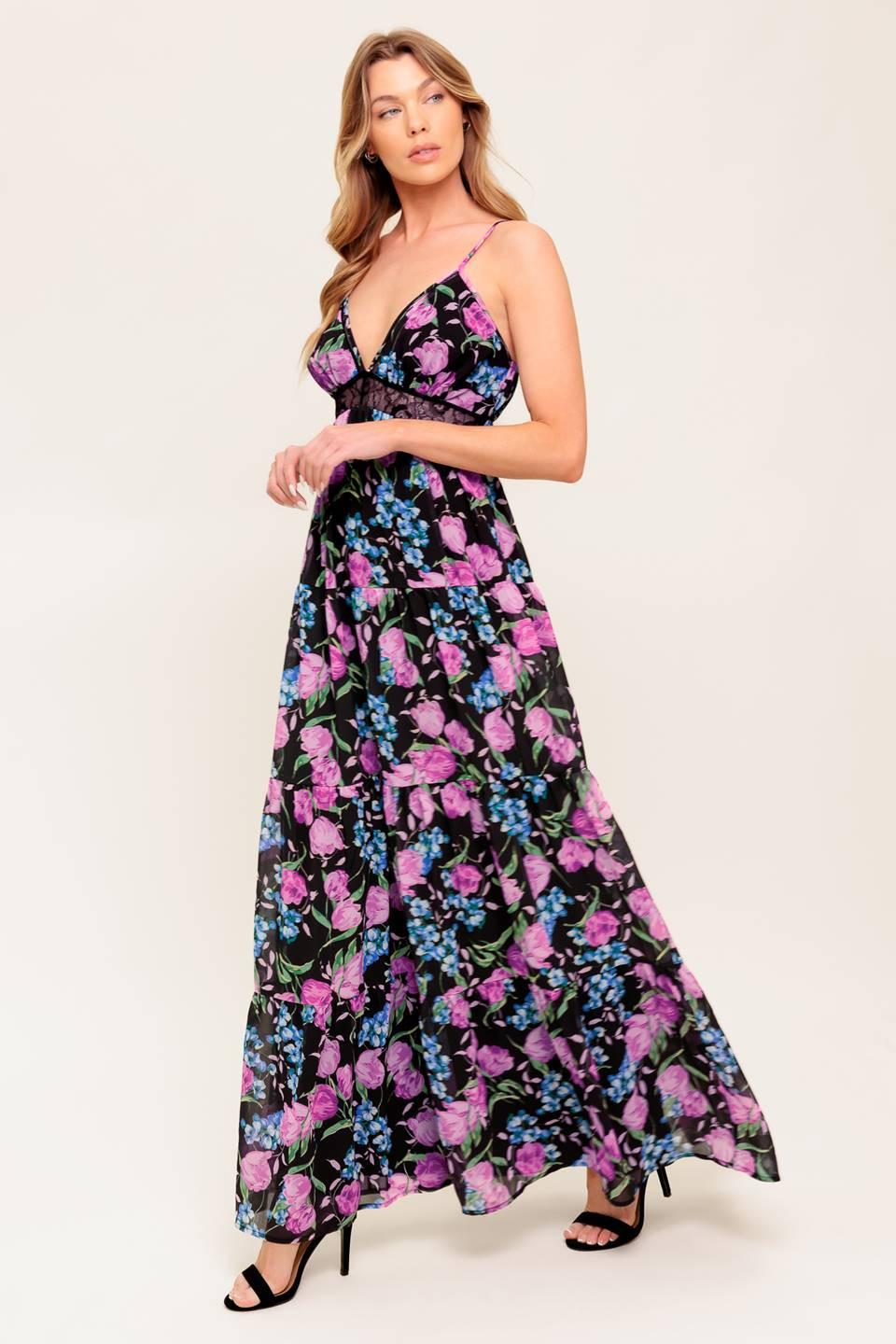 PURE SUNSHINE BLACK WOVEN MAXI DRESS - Glamourous Grace