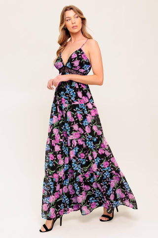 PURE SUNSHINE BLACK WOVEN MAXI DRESS - Glamourous Grace
