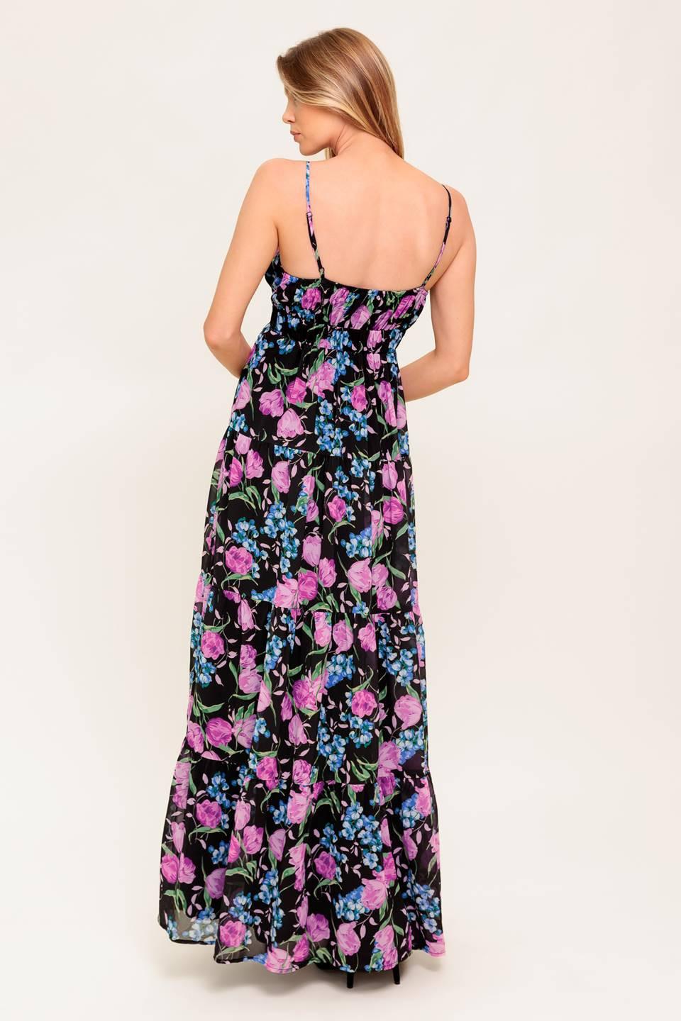 PURE SUNSHINE BLACK WOVEN MAXI DRESS - Glamourous Grace