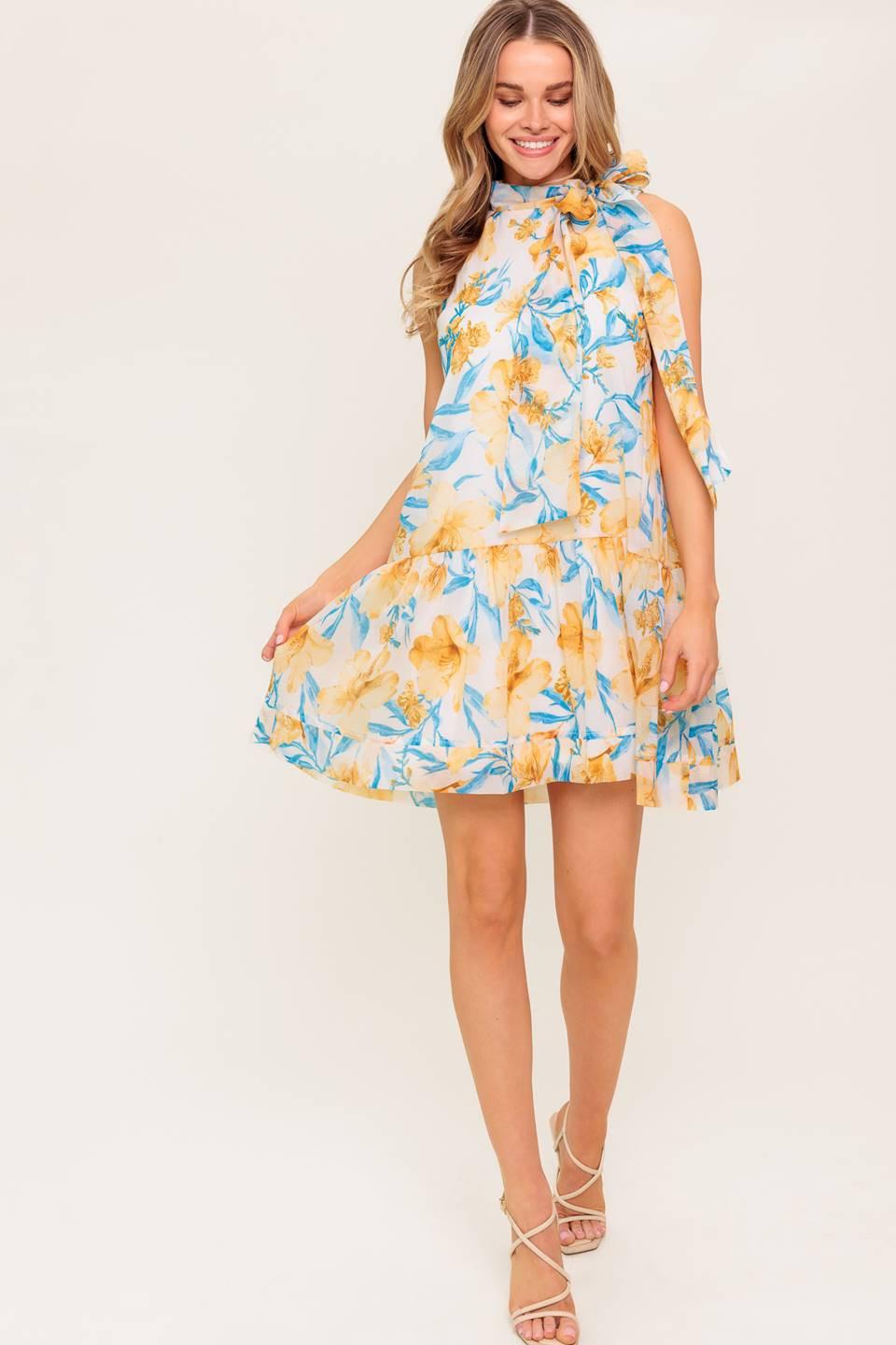 SUMMER SPELL IVORY WOVEN MINI DRESS - Glamourous Grace