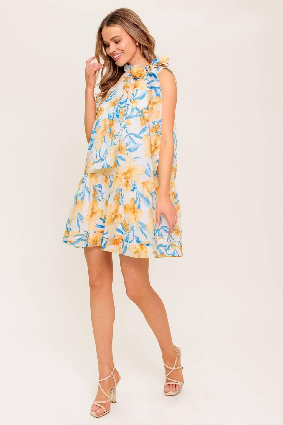 SUMMER SPELL IVORY WOVEN MINI DRESS - Glamourous Grace