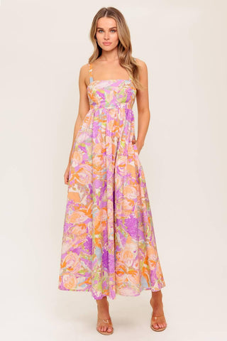 BREEZE SONG PINK WOVEN MIDI DRESS - Glamourous Grace