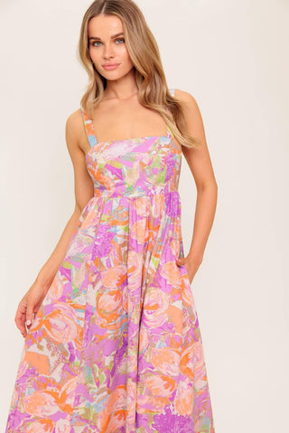 BREEZE SONG PINK WOVEN MIDI DRESS - Glamourous Grace