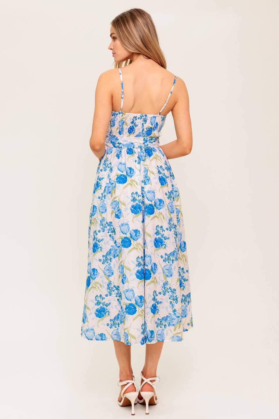 ROSY MOOD FLORAL WOVEN MIDI DRESS - Glamourous Grace