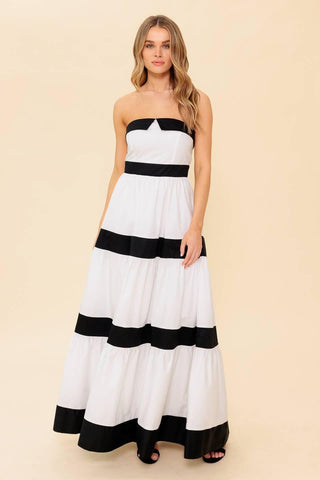 YOURS TO KEEP COLOR BLOKED MAXI DRESS - Glamourous Grace