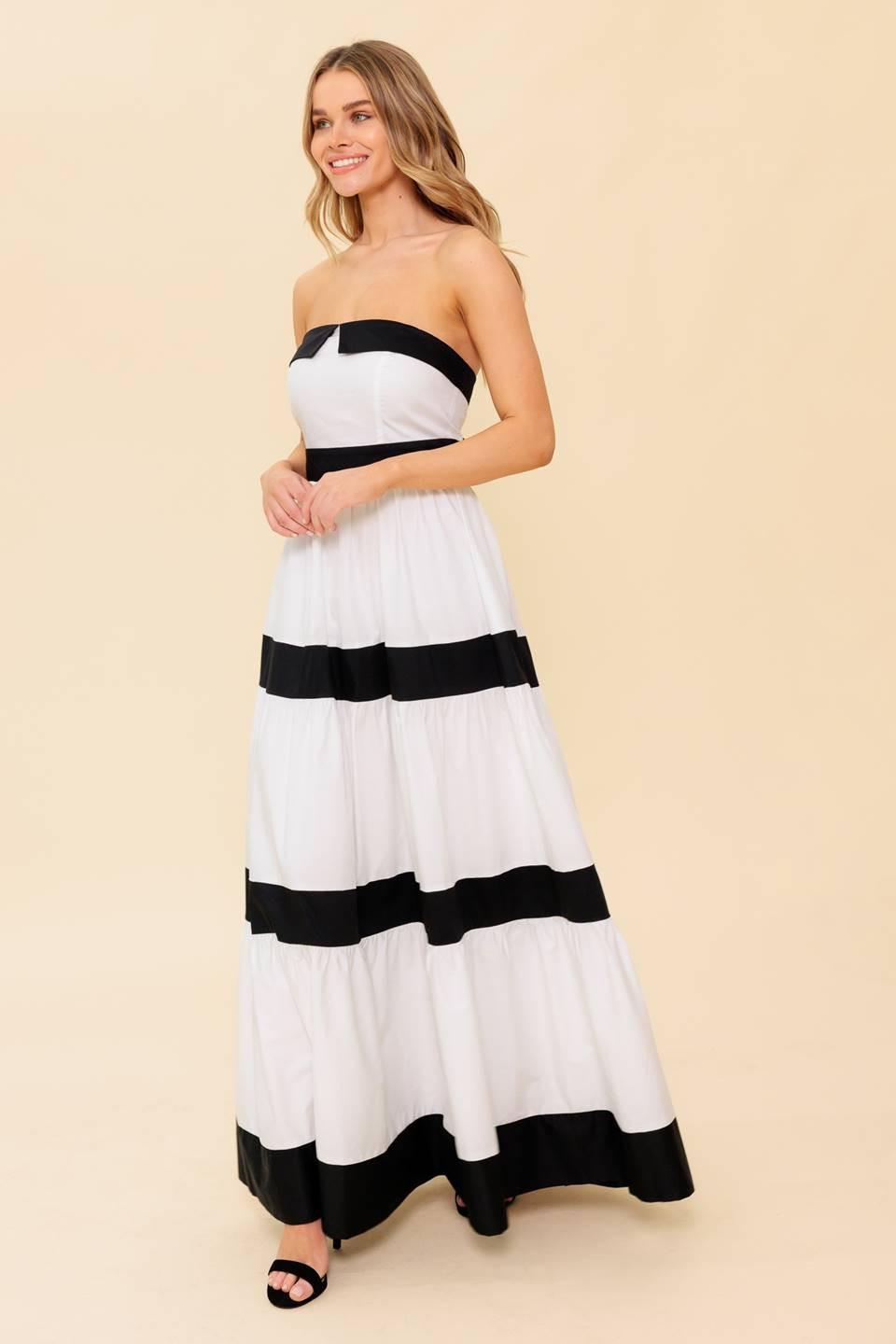 YOURS TO KEEP COLOR BLOKED MAXI DRESS - Glamourous Grace