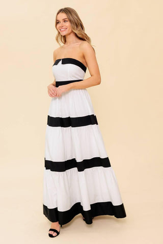 YOURS TO KEEP COLOR BLOKED MAXI DRESS - Glamourous Grace