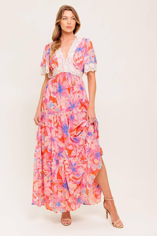 MINIMAL BLOOM WOVEN MAXI DRESS - Glamourous Grace
