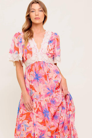 MINIMAL BLOOM WOVEN MAXI DRESS - Glamourous Grace