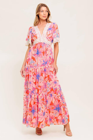 MINIMAL BLOOM WOVEN MAXI DRESS - Glamourous Grace