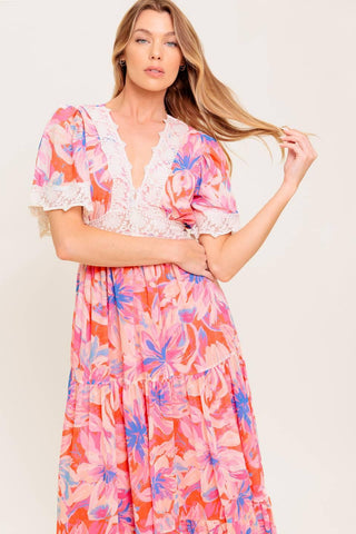 MINIMAL BLOOM WOVEN MAXI DRESS - Glamourous Grace