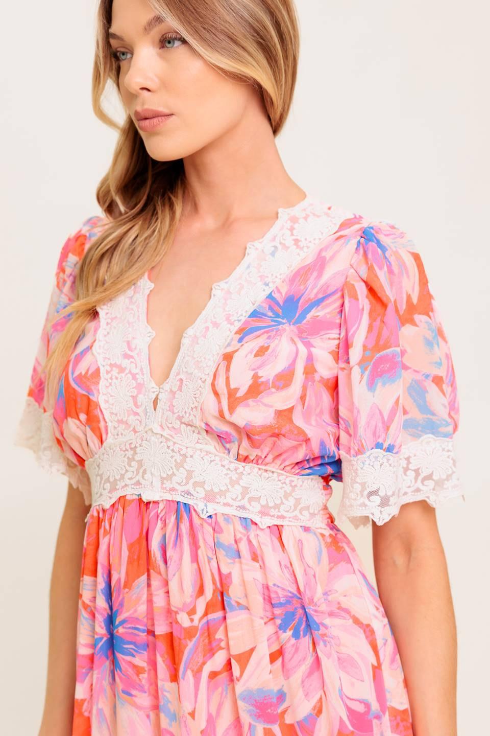 MINIMAL BLOOM WOVEN MAXI DRESS - Glamourous Grace