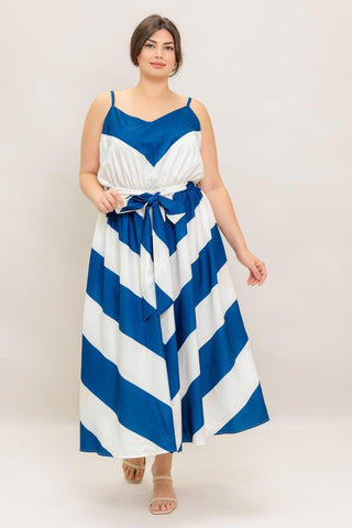 RADIANT HEART NAVY WOVEN MIDI DRESS - Glamourous Grace