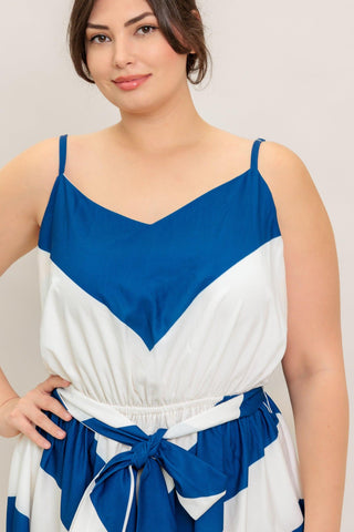 RADIANT HEART NAVY WOVEN MIDI DRESS - Glamourous Grace