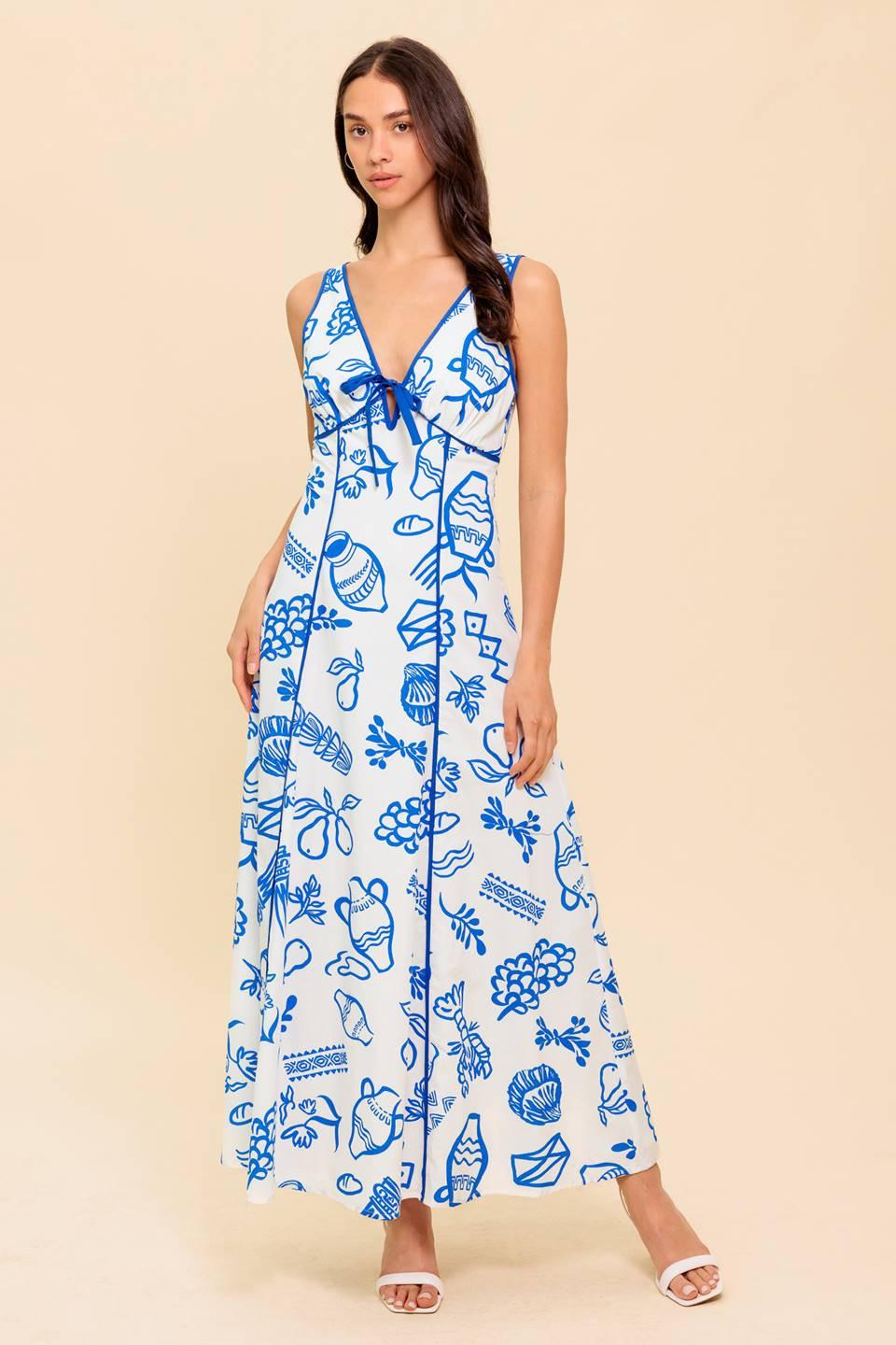 ITALIAN SUMMER WOVEN ANKLE DRESS - Glamourous Grace