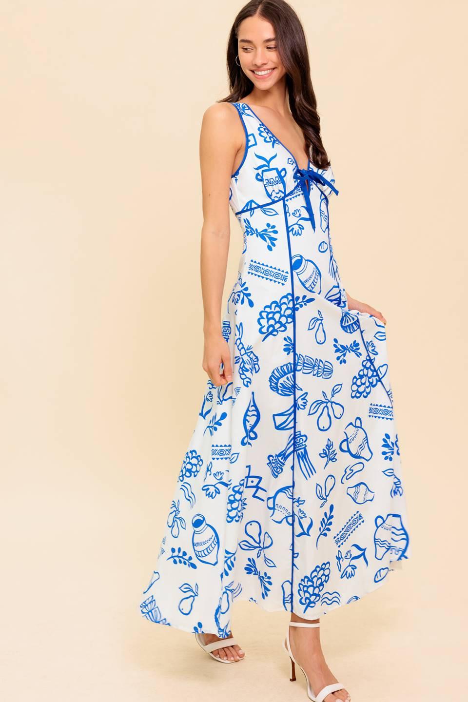 ITALIAN SUMMER WOVEN ANKLE DRESS - Glamourous Grace
