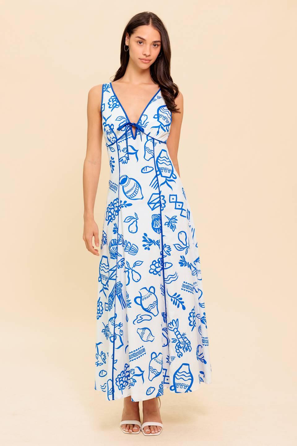 ITALIAN SUMMER WOVEN ANKLE DRESS - Glamourous Grace