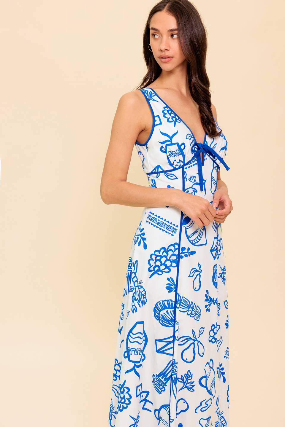 ITALIAN SUMMER WOVEN ANKLE DRESS - Glamourous Grace
