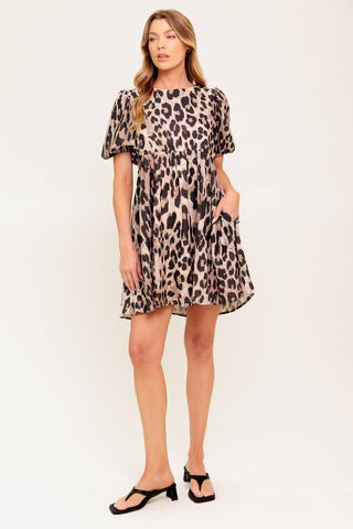FOREVER YOURS LEOPARD WOVEN MINI DRESS - Glamourous Grace